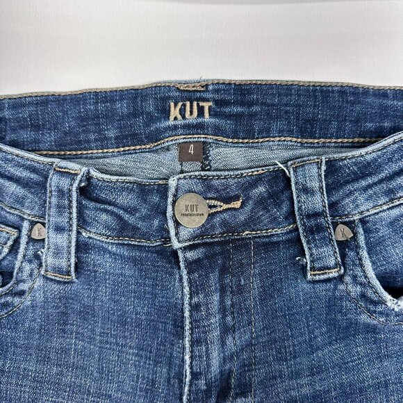 Kut from the Koth Mid Rise Straight Leg Women's Size 4 27" Inseam Medium Wash - Picture 2 of 10